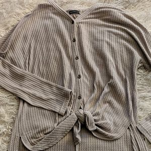 Waffled gray long sleeve